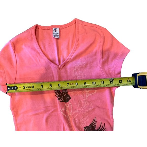 Toppy V-Neck Shirt for Girls Pink Medium Like New Condition - Picture 7 of 7